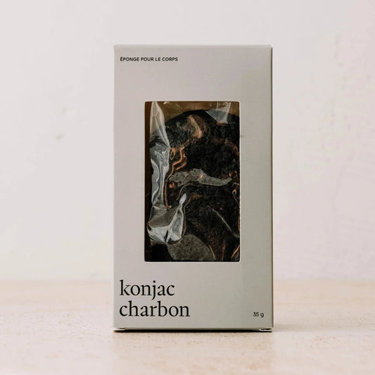 Éponge konjac pour le corps - Charbon
