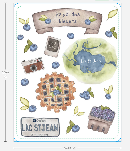 Carte postale - Pays des bleuets