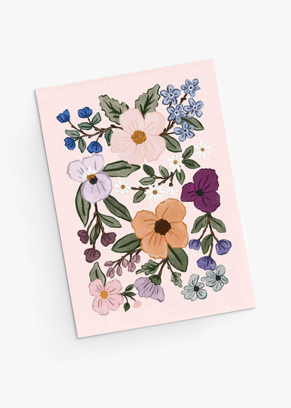 Carte de voeux - Champs de fleurs