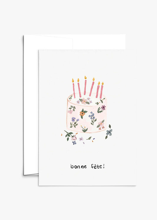 Carte de voeux - Gâteau de fête