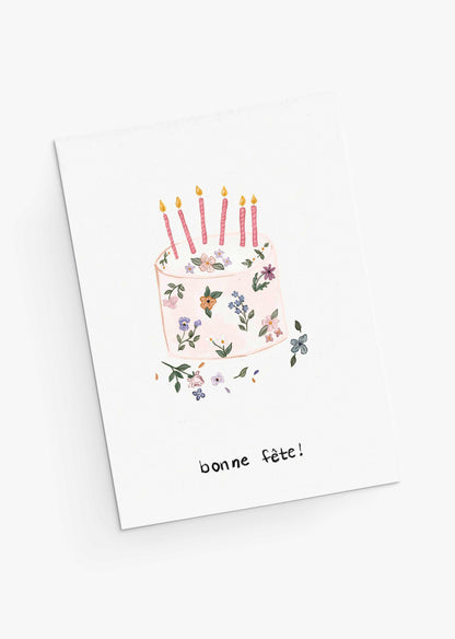 Carte de voeux - Gâteau de fête