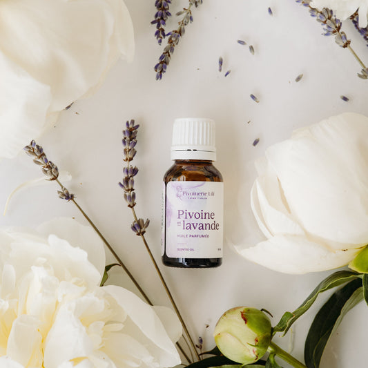 Huile parfumée - Pivoine et Lavande