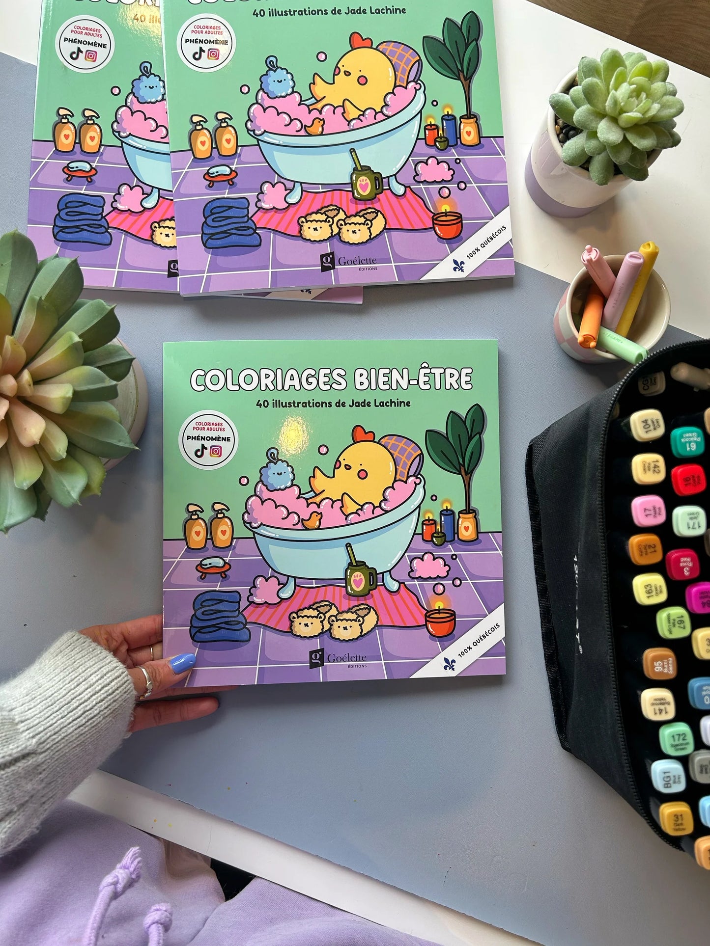 Livre à colorier Jade Lachine - Coloriage bien-être