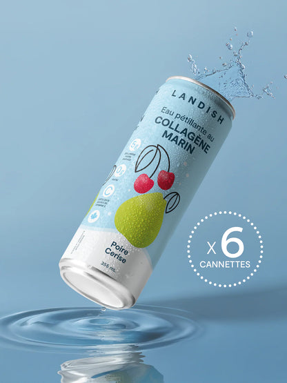 Eau pétillante avec collagène marin - Poire cerise