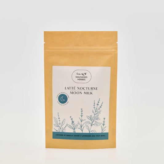 Latté nocturne bleu - Lavande et Basilic sacré