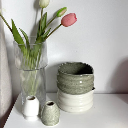 Bol à matcha avec support à fouet - Vert