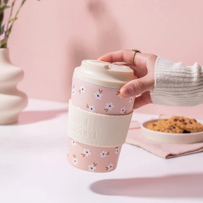 Tasse de voyage isotherme - Champs rosé