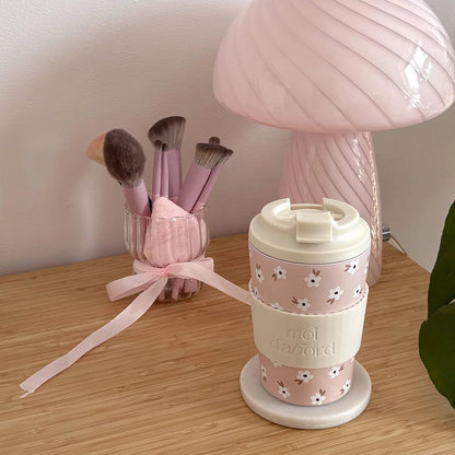 Tasse de voyage isotherme - Champs rosé