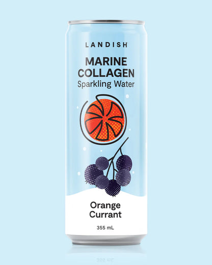 Eau pétillante avec collagène marin - Orange cassis