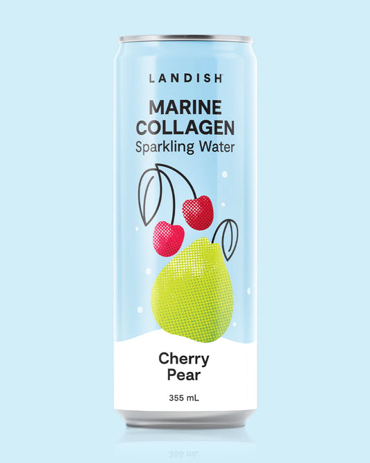 Eau pétillante avec collagène marin - Poire cerise