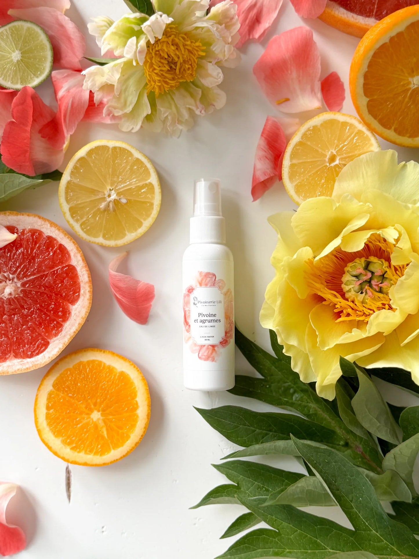 Eau de linge - Pivoine et agrumes