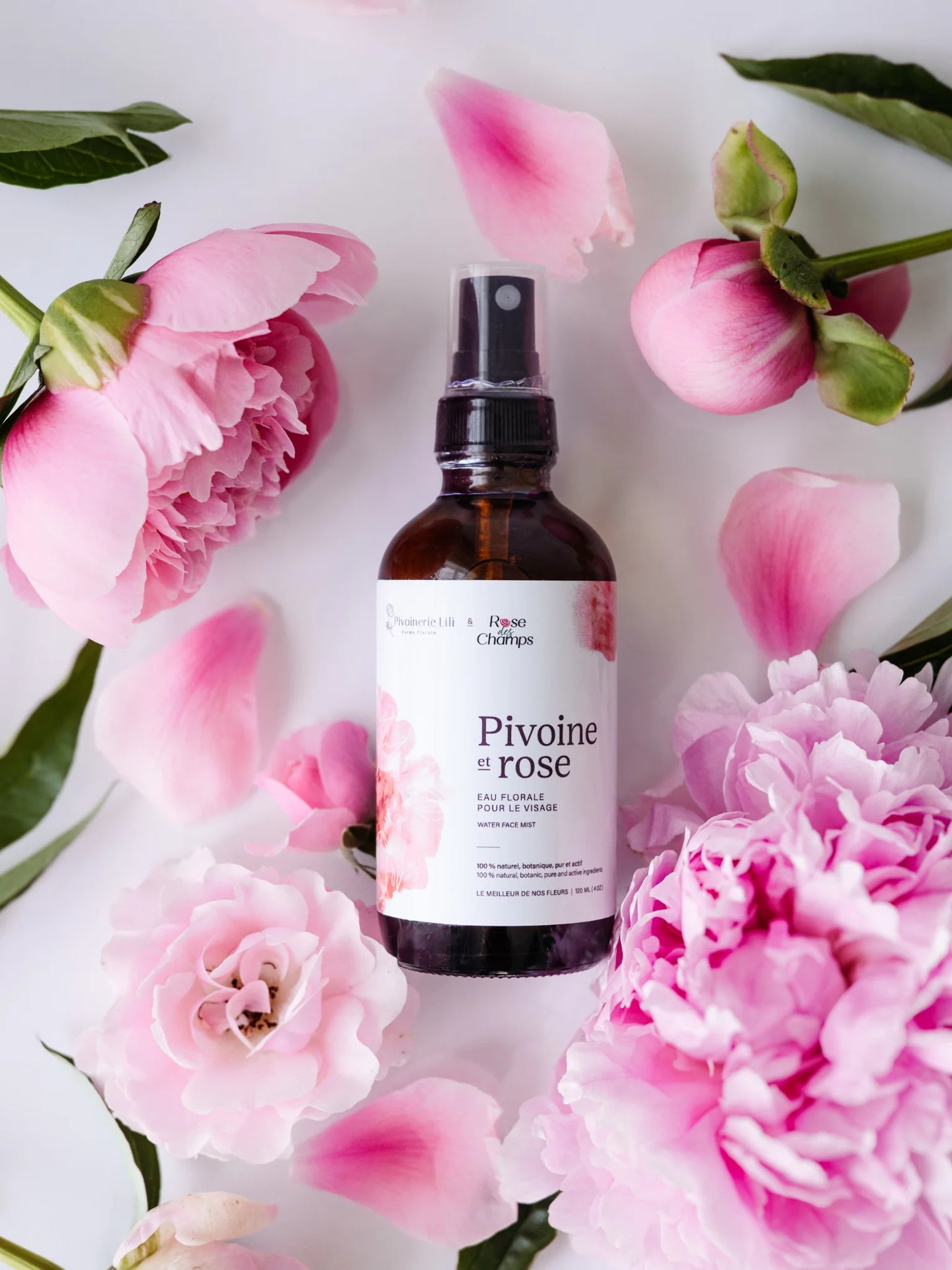 Eau florale visage - Pivoine et rose