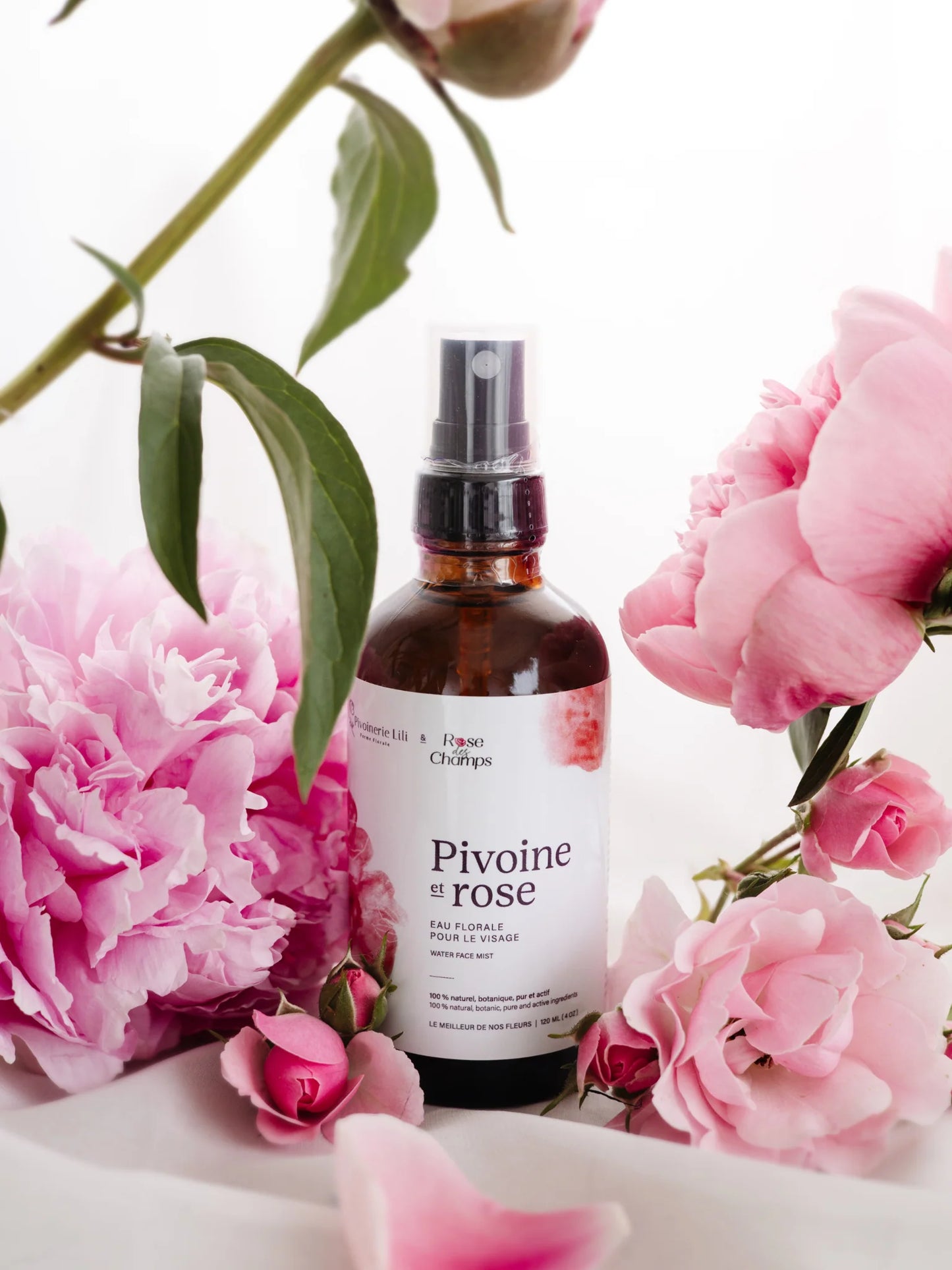 Eau florale visage - Pivoine et rose
