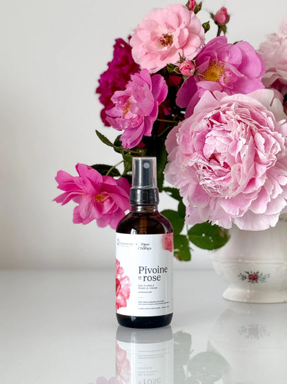 Eau florale visage - Pivoine et rose