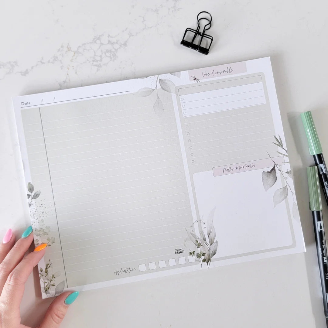 Planificateur de bureau - 26 feuilles