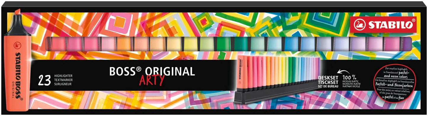 Ensemble de 23 surligneurs Stabilo - 9 x Fluo et 14 x Pastel