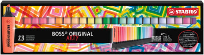 Ensemble de 23 surligneurs Stabilo - 9 x Fluo et 14 x Pastel