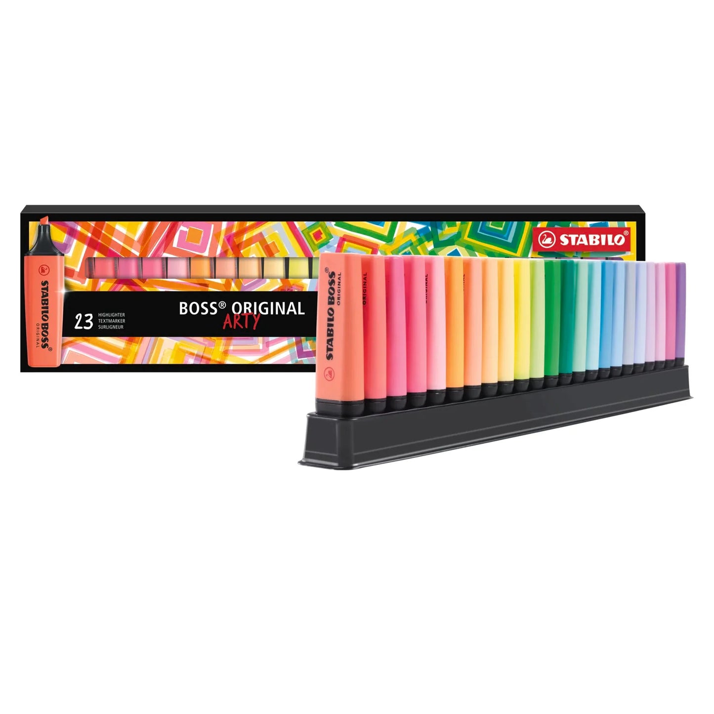 Ensemble de 23 surligneurs Stabilo - 9 x Fluo et 14 x Pastel