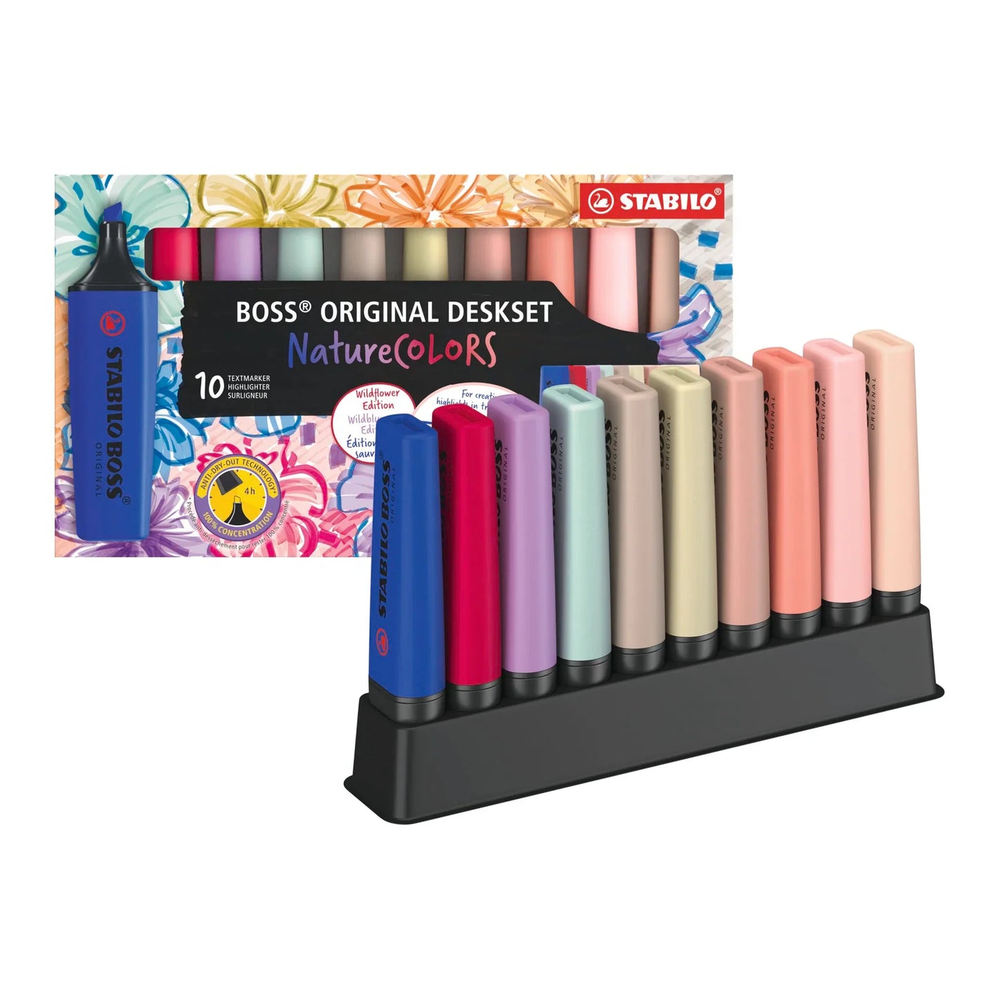 Ensemble de 10 surligneurs Stabilo - Nature Wildflower