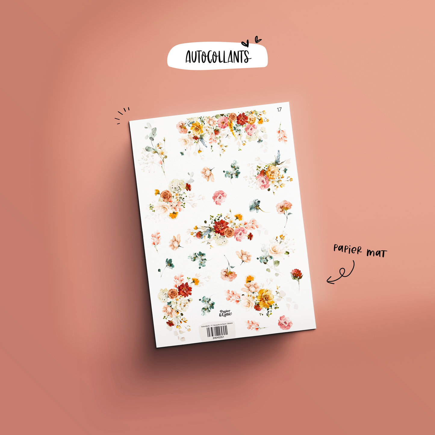 Feuille d'autocollants