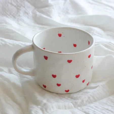 Tasse coeurs rouges