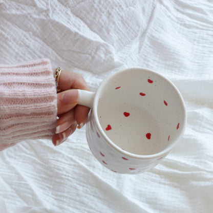 Tasse coeurs rouges
