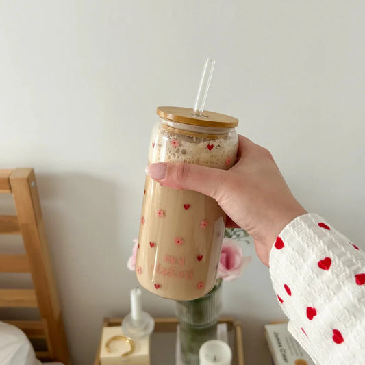 Tumbler en verre - Amour florissant