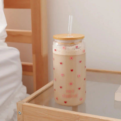 Tumbler en verre - Amour florissant