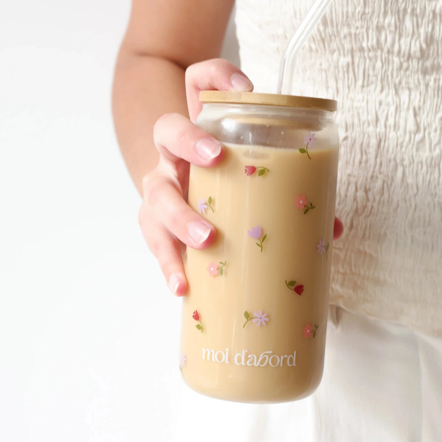 Tumbler en verre - Jardin fleuri