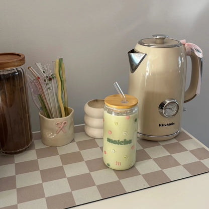 Tumbler en verre - D'amour et de matcha