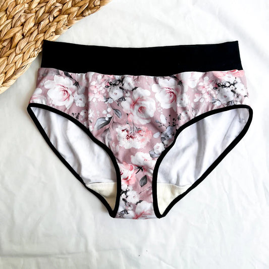 Culotte menstruelle lavable - Taille haute à motifs
