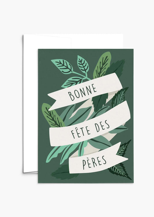 Carte de voeux pour la Fête des Pères - Plantes heureuses