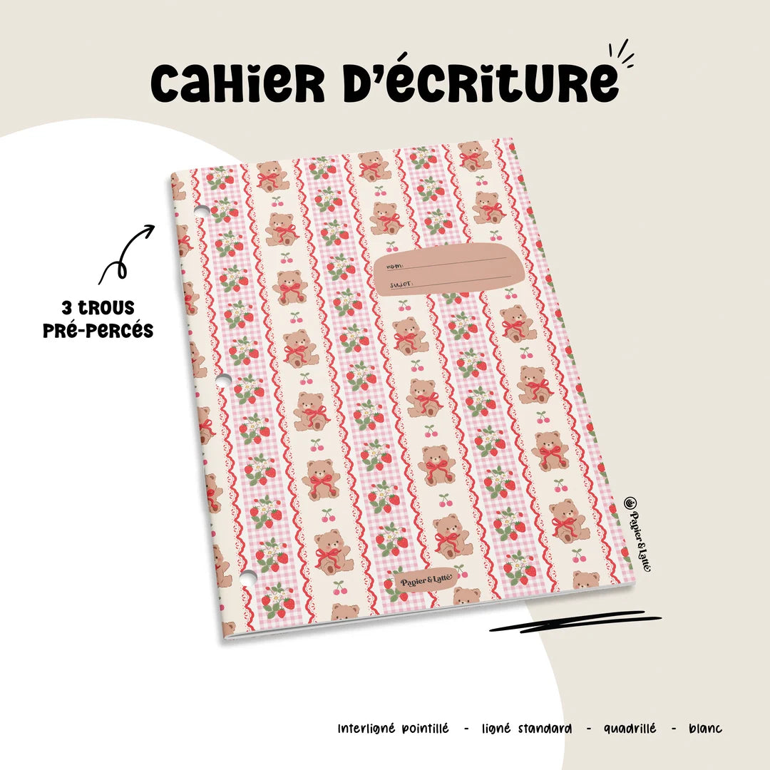 Cahier d'écriture