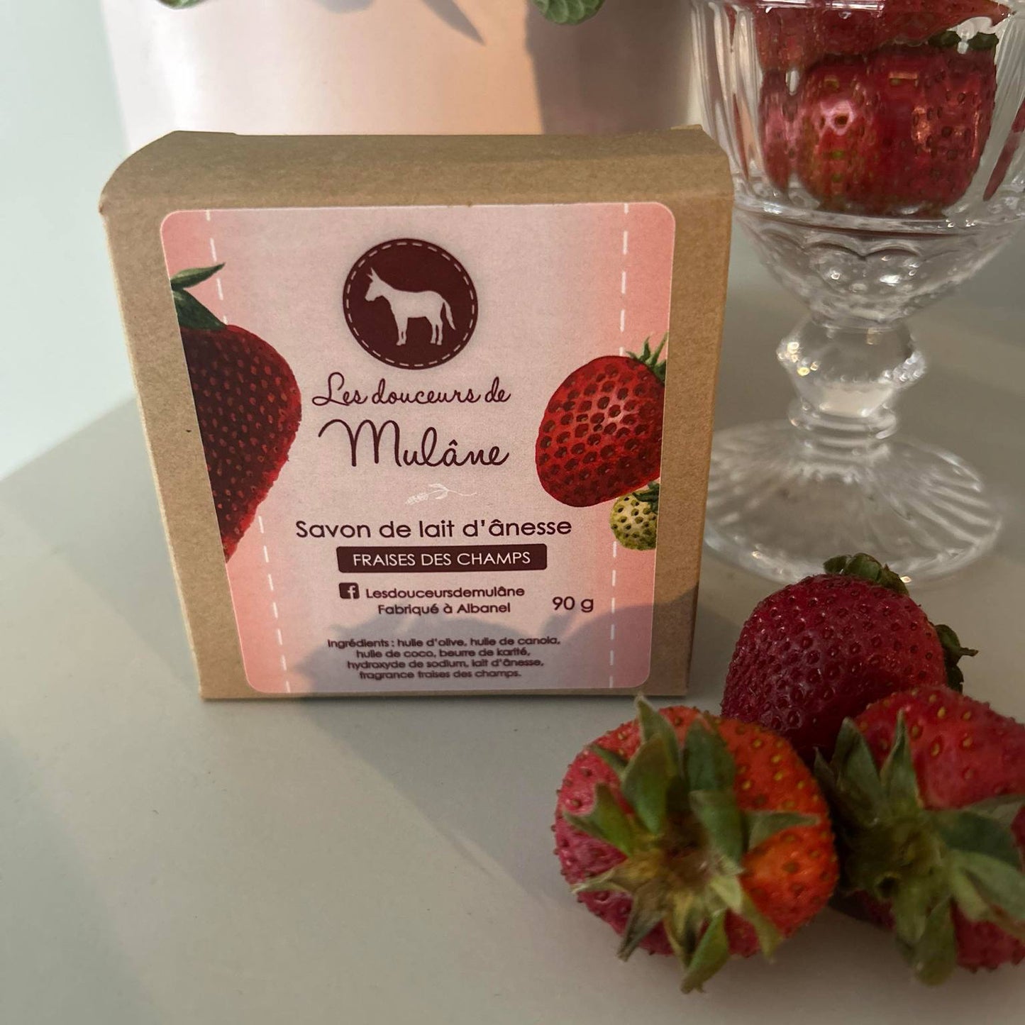 Savon au lait d'ânesse - Fraises des champs