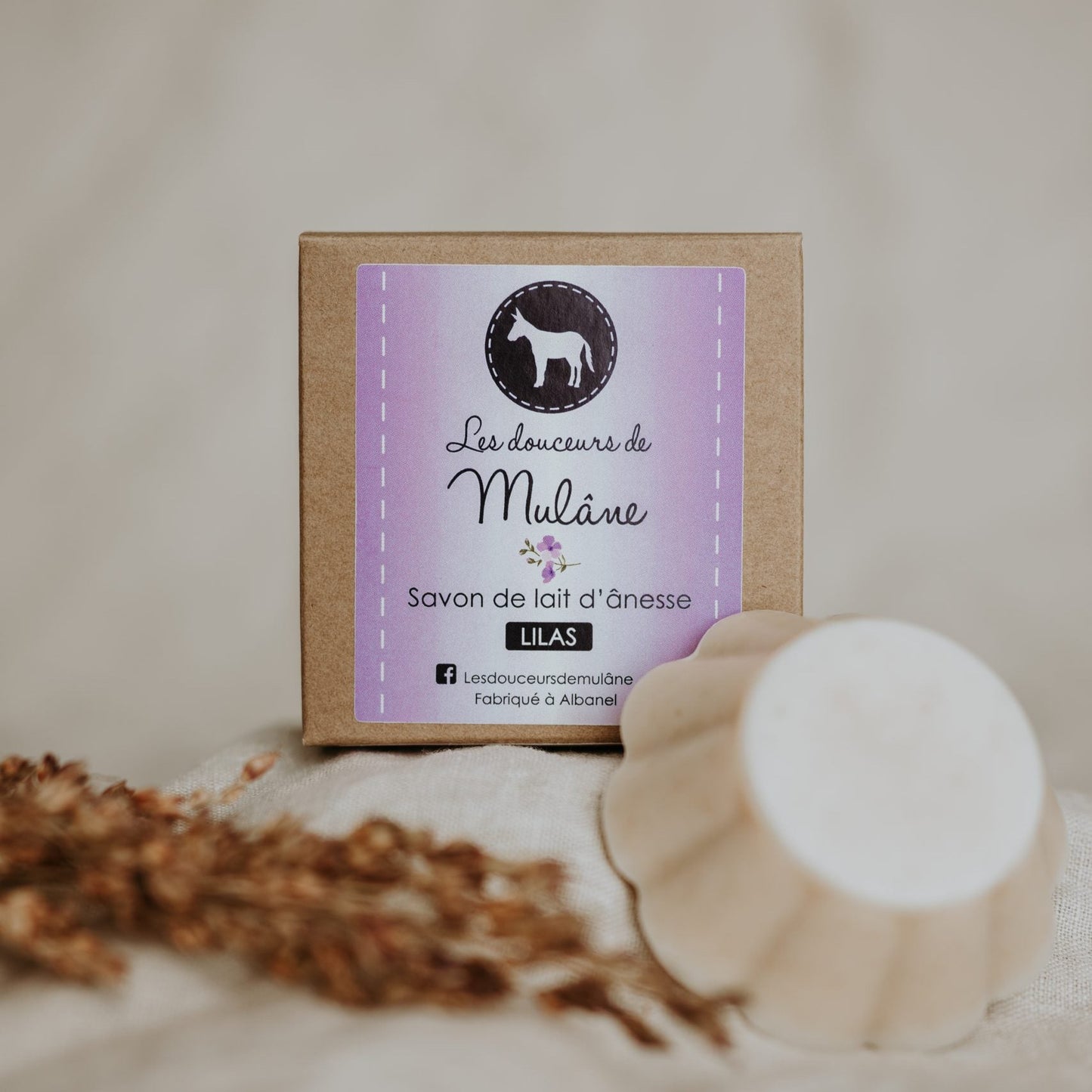 Savon au lait d'ânesse - Lilas