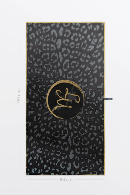 Serviette de plage Léopard ''Regarde-moi'' XL - Collection Laurie Marois