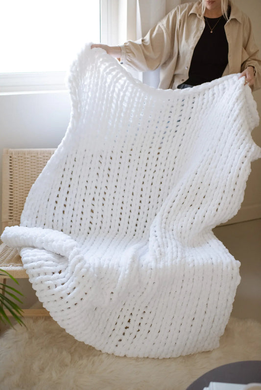 Couverture en tricot épais