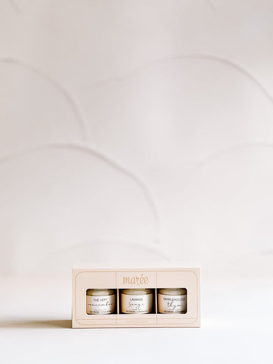 Coffret cadeau trio de chandelles - Coup de coeur - À chaque instant