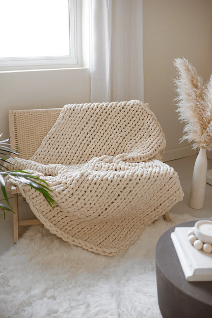 Couverture en tricot épais