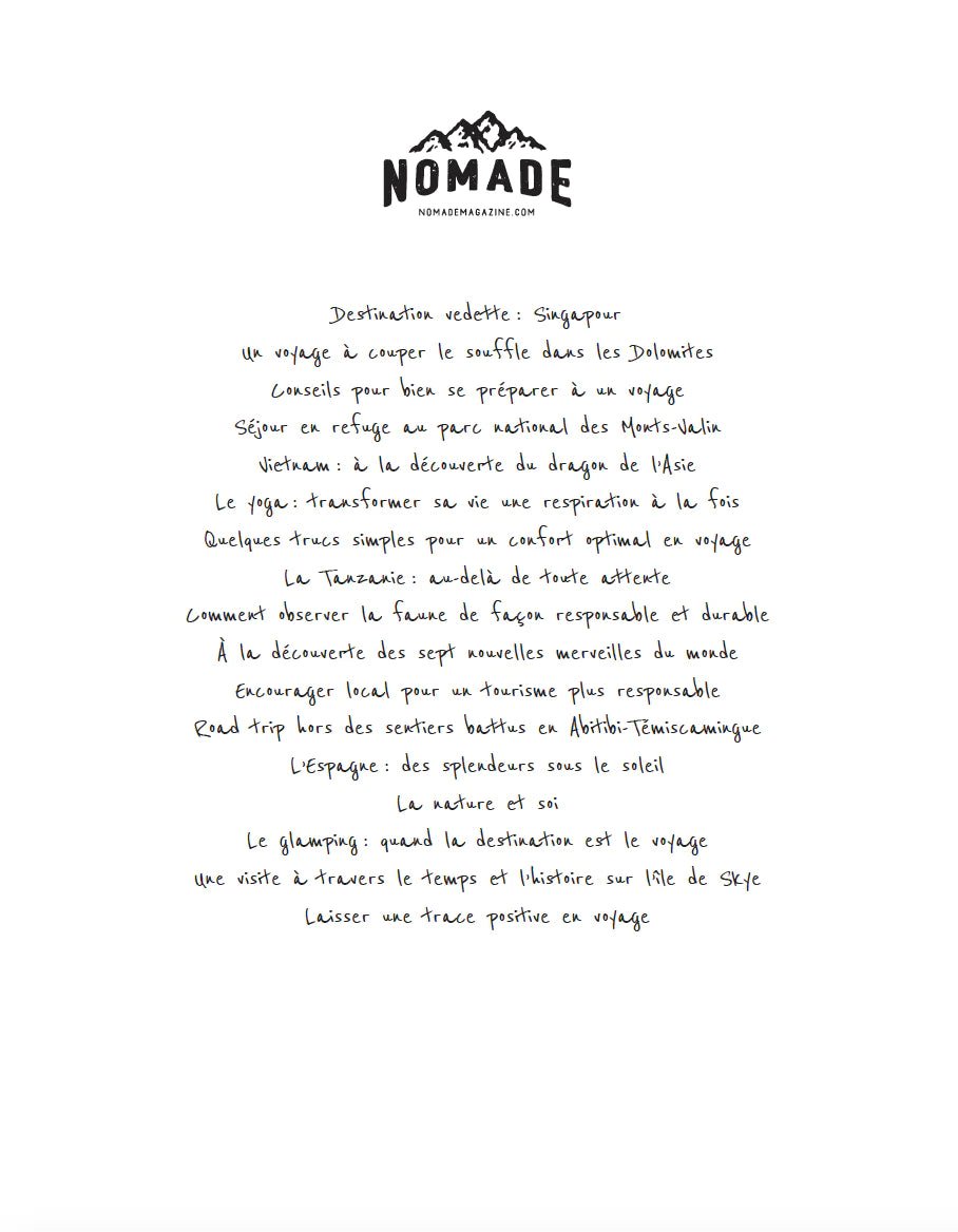 Magazine Nomade - À chaque instant